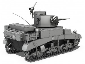 m3 light tank honey Modelo 3D