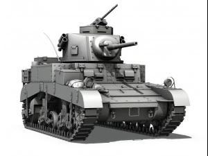 m3 light tank honey 3D Model