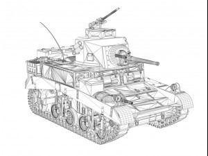 m3 light tank honey Modelo 3D