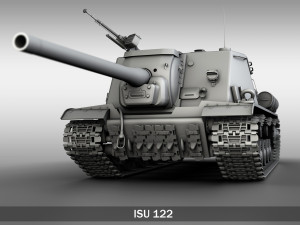 isu122 - soviet heavy selfpropelled 3D मॉडल