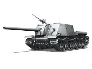 isu122 - soviet heavy selfpropelled 3D Модель