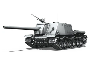 isu122 - soviet heavy selfpropelled 3D Model
