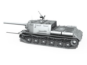 isu122 - soviet heavy selfpropelled 3D Модель