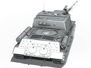 isu122 - soviet heavy selfpropelled 3D Модель