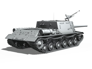 isu122 - soviet heavy selfpropelled 3D Модель