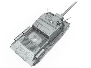 isu122 - soviet heavy selfpropelled 3D Model