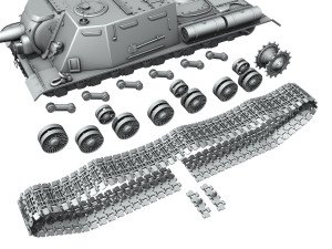 isu122 - soviet heavy selfpropelled 3D Модель