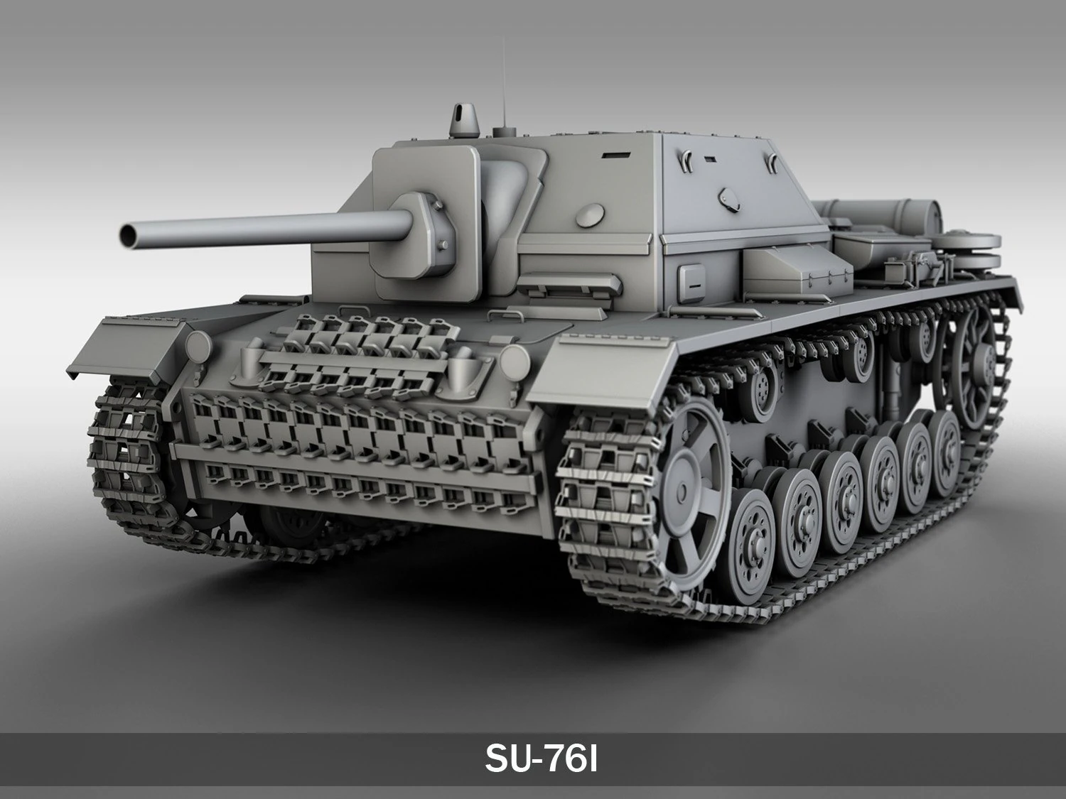 su76i - soviet assault 3D Model .c4d .max .obj .3ds .fbx .stl .blend 