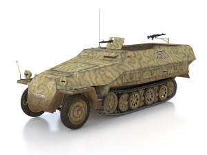 sdkfz 251 ausf d - half-track - 2533 3Dモデル