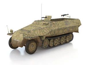 sdkfz 251 ausf d - half-track - 2533 3D Model