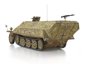 sdkfz 251 ausf d - half-track - 2533 3Dモデル