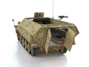 sdkfz 251 ausf d - half-track - 2533 3D Model