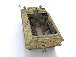 sdkfz 251 ausf d - half-track - 2533 3D Model