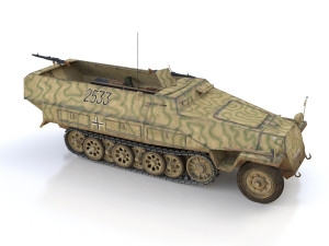 sdkfz 251 ausf d - half-track - 2533 3Dモデル