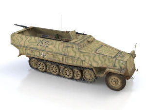 sdkfz 251 ausf d - half-track - 2533 3D Model