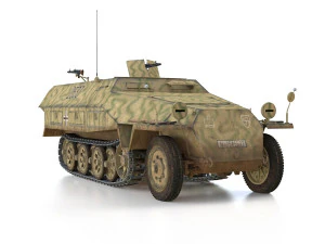 sdkfz 251 ausf d - half-track - 2533 3D Model