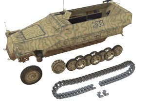 sdkfz 251 ausf d - half-track - 2533 3Dモデル