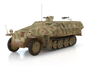 sdkfz 251 ausf d - half-track - pzartrgt 103 3D Model