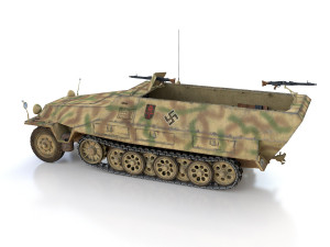 sdkfz 251 ausf d - half-track - pzartrgt 103 Model 3D