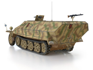 sdkfz 251 ausf d - half-track - pzartrgt 103 Model 3D