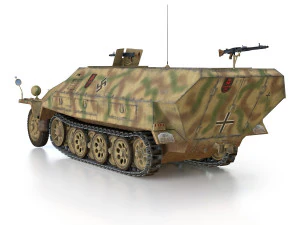 sdkfz 251 ausf d - half-track - pzartrgt 103 3D Model