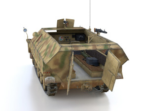 sdkfz 251 ausf d - half-track - pzartrgt 103 Model 3D