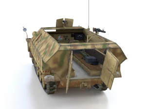 sdkfz 251 ausf d - half-track - pzartrgt 103 3D Model