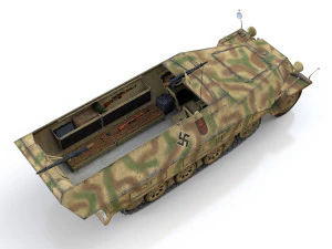 sdkfz 251 ausf d - half-track - pzartrgt 103 3D Model