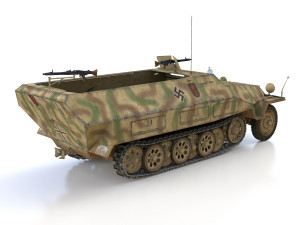 sdkfz 251 ausf d - half-track - pzartrgt 103 Model 3D
