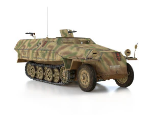 sdkfz 251 ausf d - half-track - pzartrgt 103 3D Model