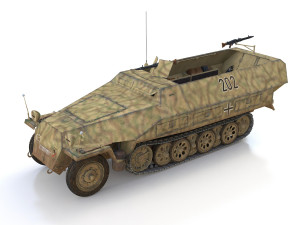 sdkfz 251 ausf d - half-track - 202 Model 3D