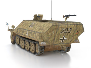 sdkfz 251 ausf d - half-track - 202 Model 3D