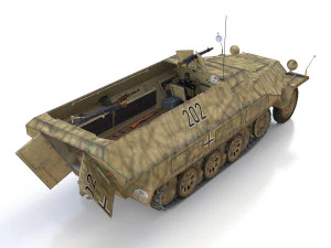 sdkfz 251 ausf d - half-track - 202 3D Model