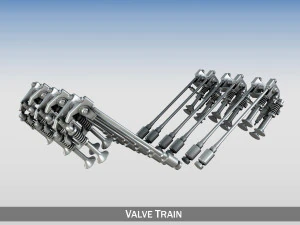 trem de v&aacute;lvulas Modelo 3D
