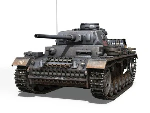 pzkpfw iii panzer 3 - ausfj - 523 3D Model