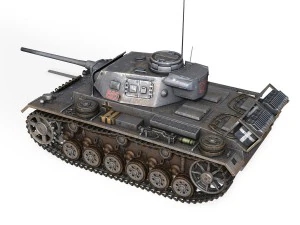 pzkpfw iii panzer 3 - ausfj - 523 3D Model