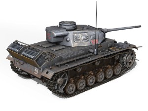 pzkpfw iii panzer 3 - ausfj - 523 Model 3D