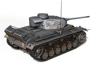 pzkpfw iii panzer 3 - ausfj - 523 3D Model
