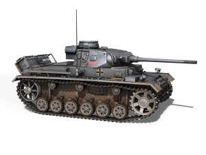 pzkpfw iii panzer 3 - ausfj - 523 Model 3D
