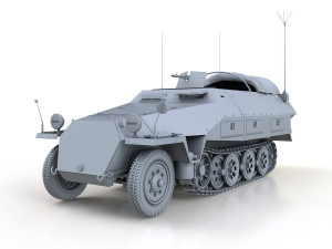 sdkfz 251-3 ausfd - communications vehicle 3D 模型