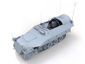 sdkfz 251-3 ausfd - communications vehicle 3D 模型
