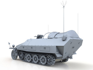 sdkfz 251-3 ausfd - communications vehicle 3D 模型