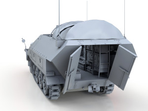 sdkfz 251-3 ausfd - communications vehicle 3D 模型