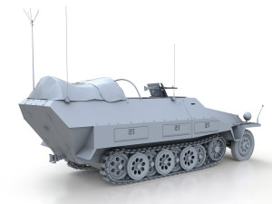 sdkfz 251-3 ausfd - communications vehicle 3D 模型