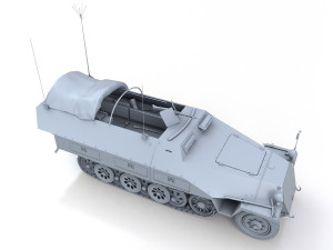 sdkfz 251-3 ausfd - communications vehicle 3D 模型
