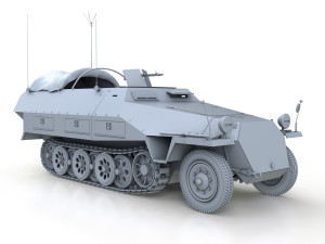 sdkfz 251-3 ausfd - communications vehicle 3D 模型