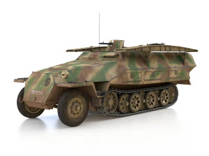 sdkfz 251-7 ausfd - assault engineer vehicle - 542 3D Model