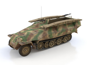 sdkfz 251-7 ausfd - assault engineer vehicle - 542 3D-Modell