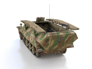 sdkfz 251-7 ausfd - assault engineer vehicle - 542 3D-Modell