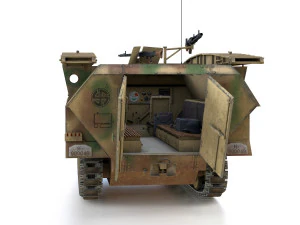 sdkfz 251-7 ausfd - assault engineer vehicle - 542 3D Model
